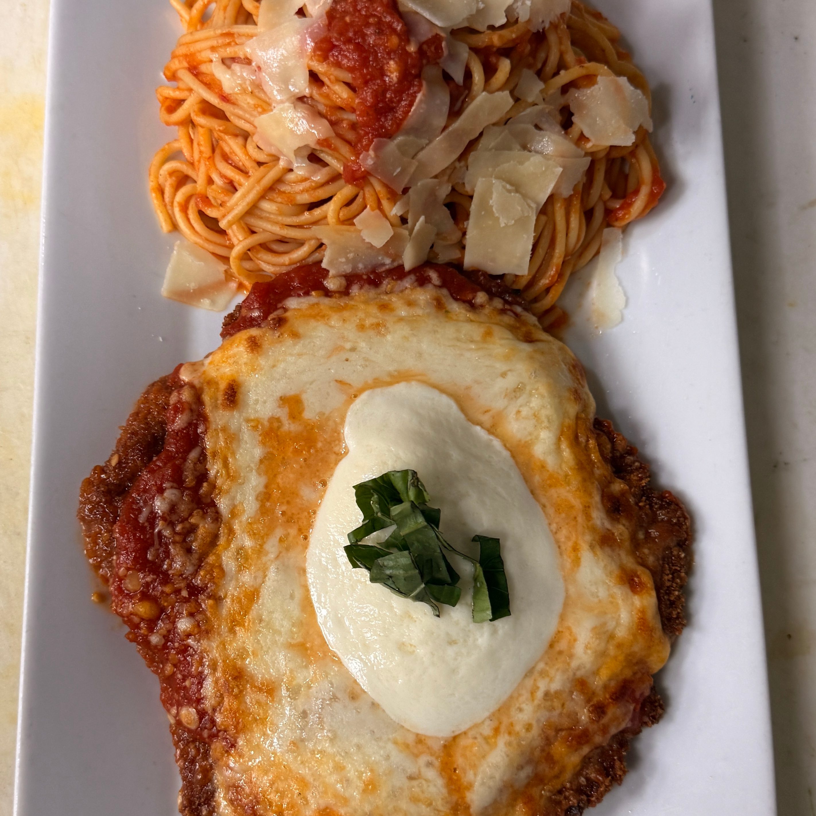 Veal Parmigiana.