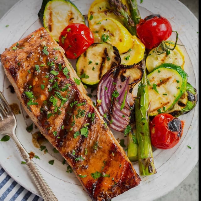 Grilled Salmon.