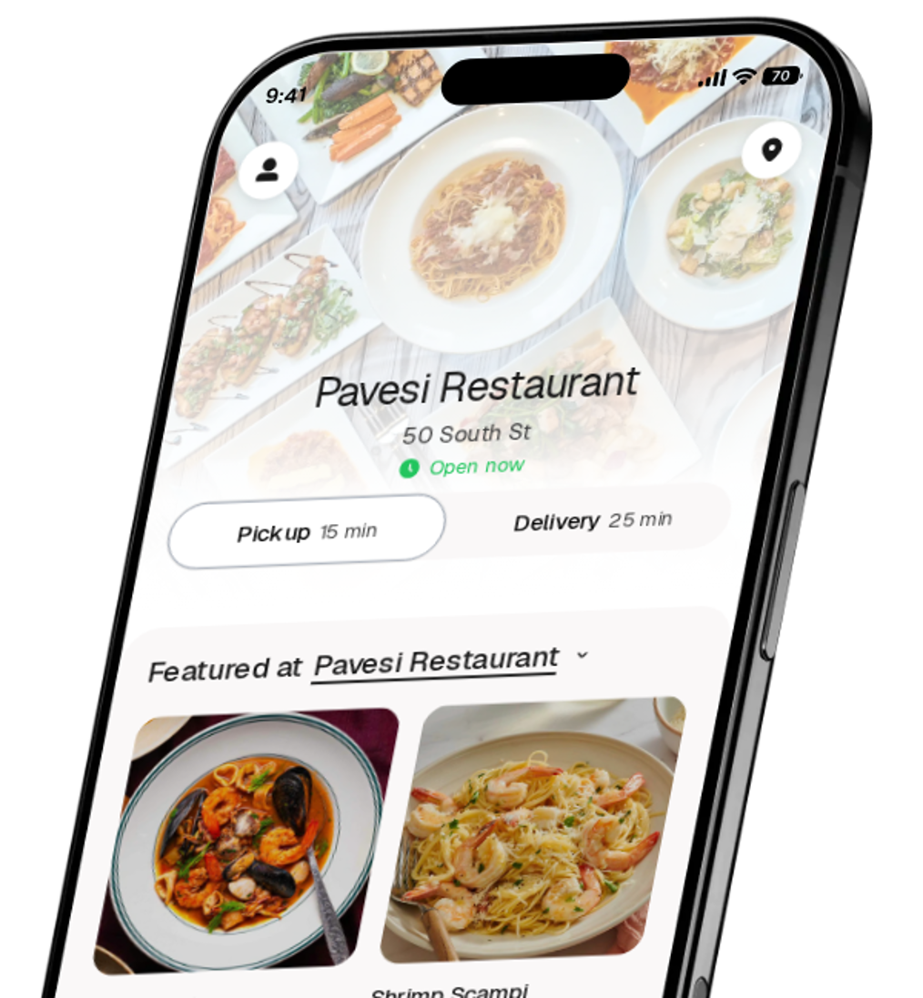 Pavesi Restaurant app preview