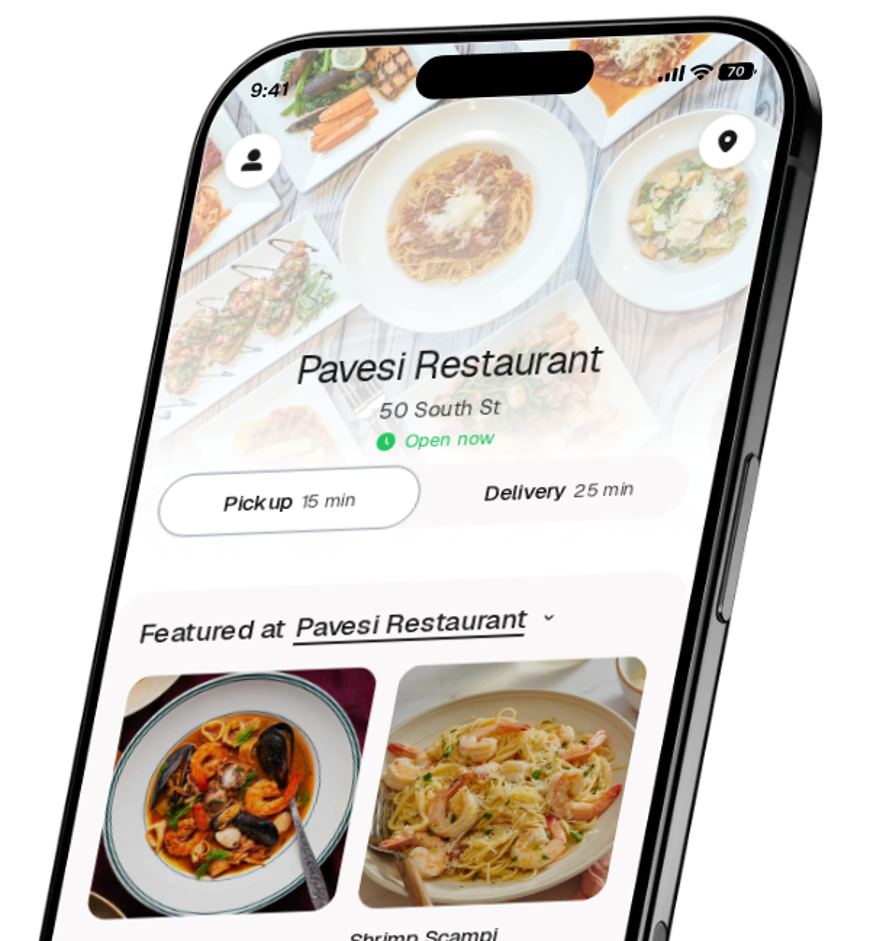 Pavesi Restaurant app preview