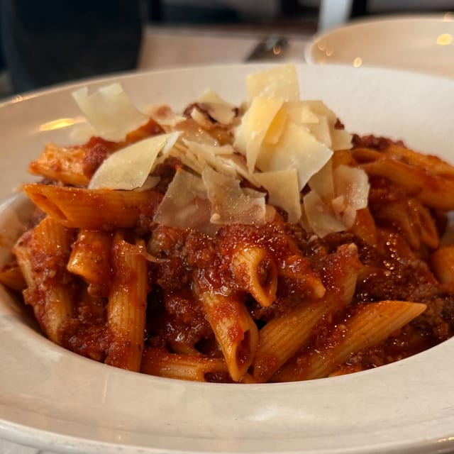 Penne Bolognese.